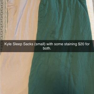 Green and Beige Sleep Sacks KYTE